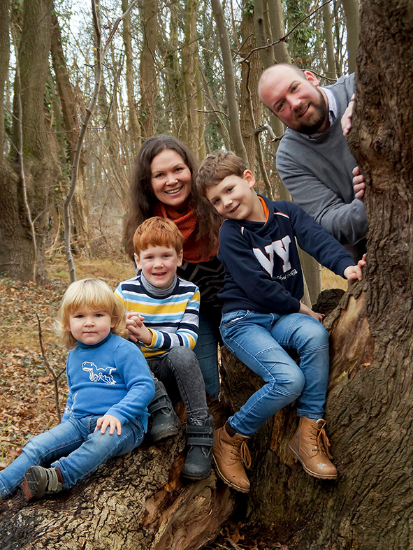 Fotos in der Natur mit der gesamten Familie